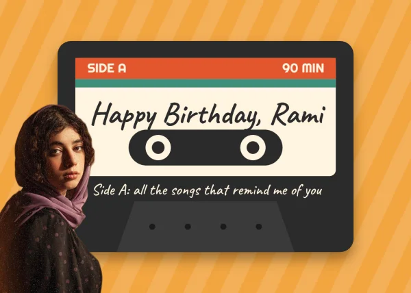 Birthday Mixtape Cassette Card — free design template