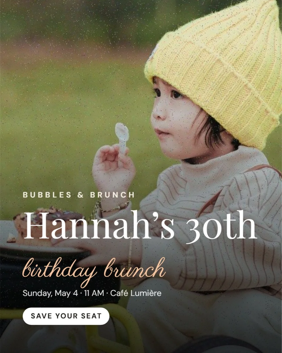 Birthday Brunch Photo — editable birthday template