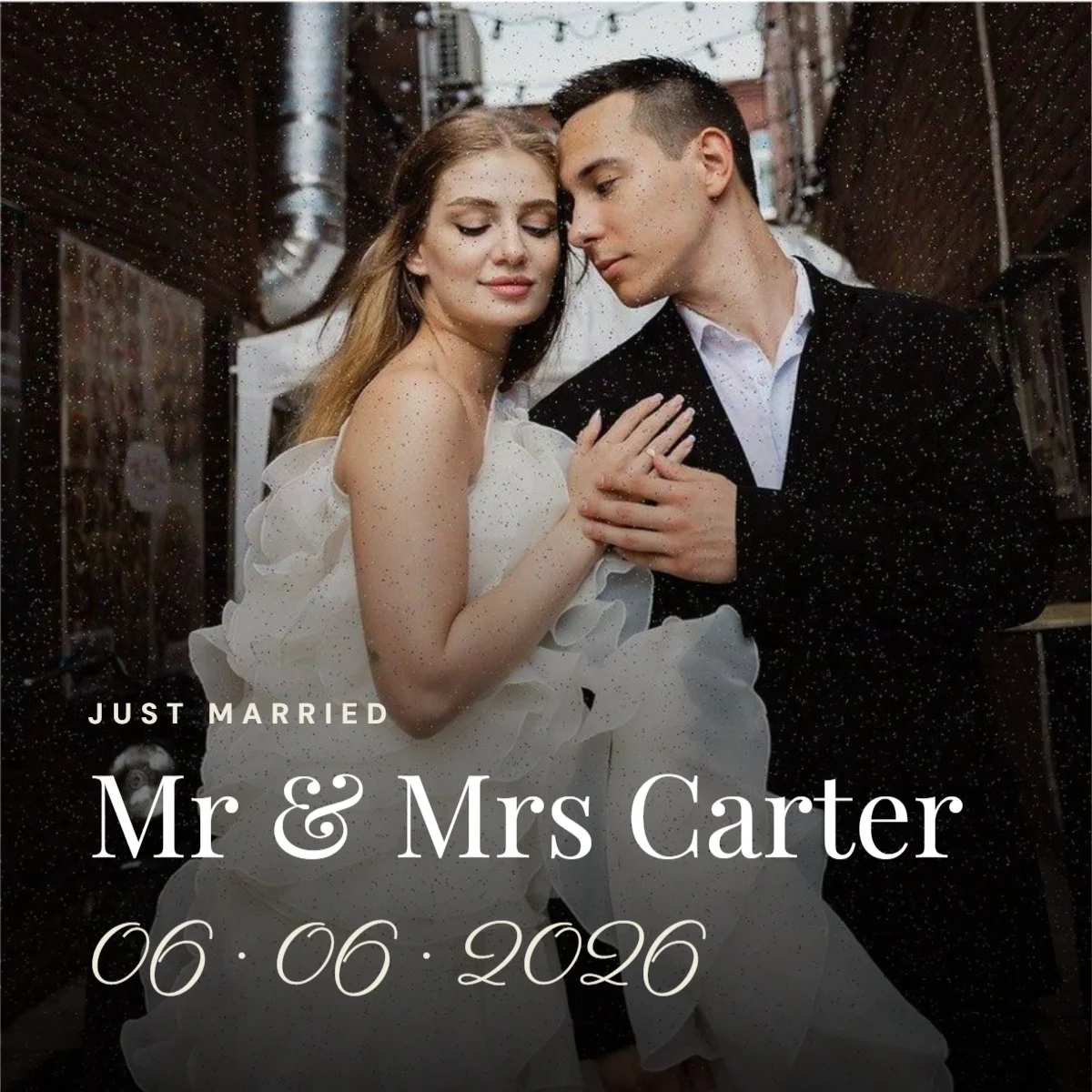 Wedding Announcement Post — editable wedding template