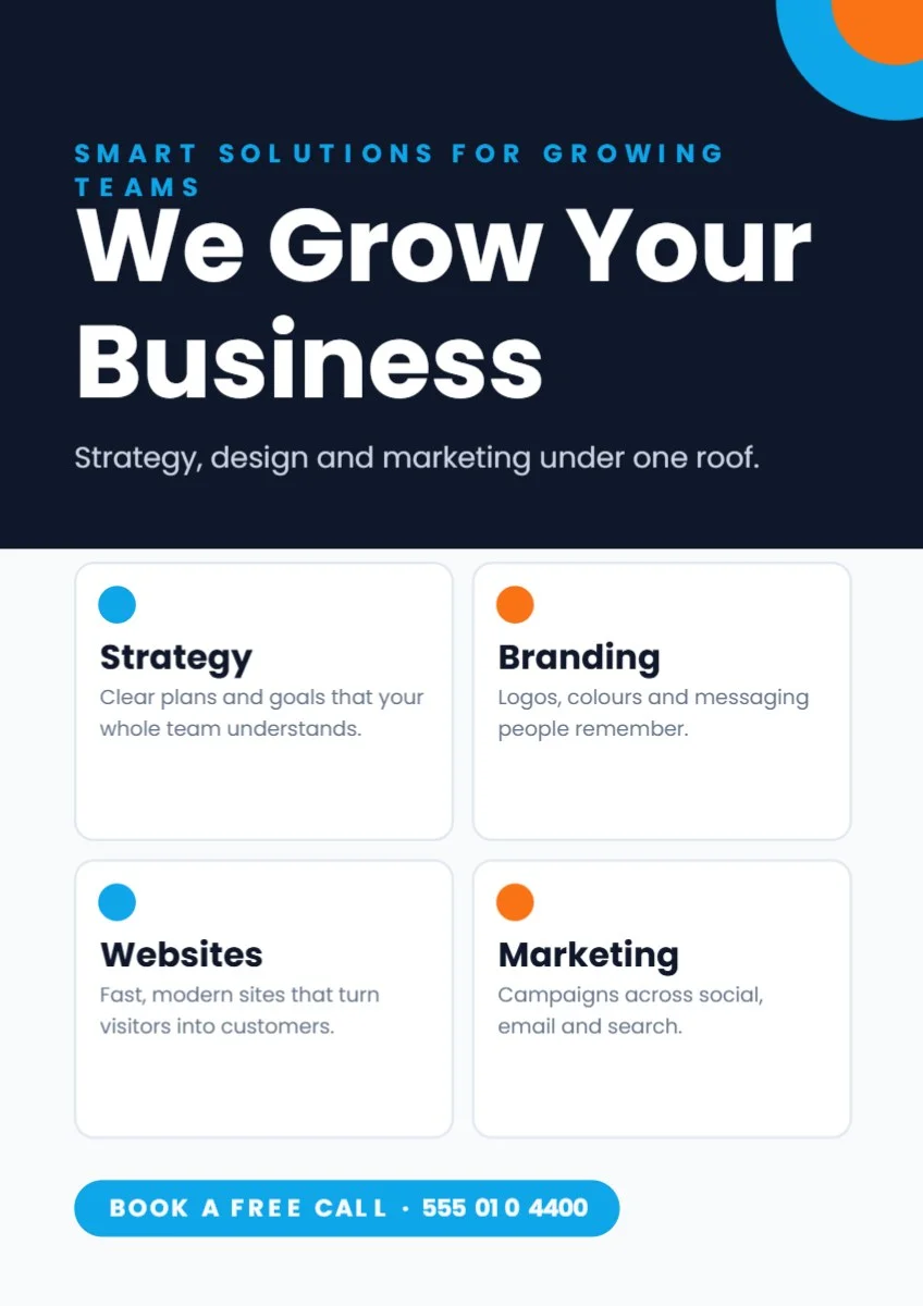 Business Services Flyer — editable business template